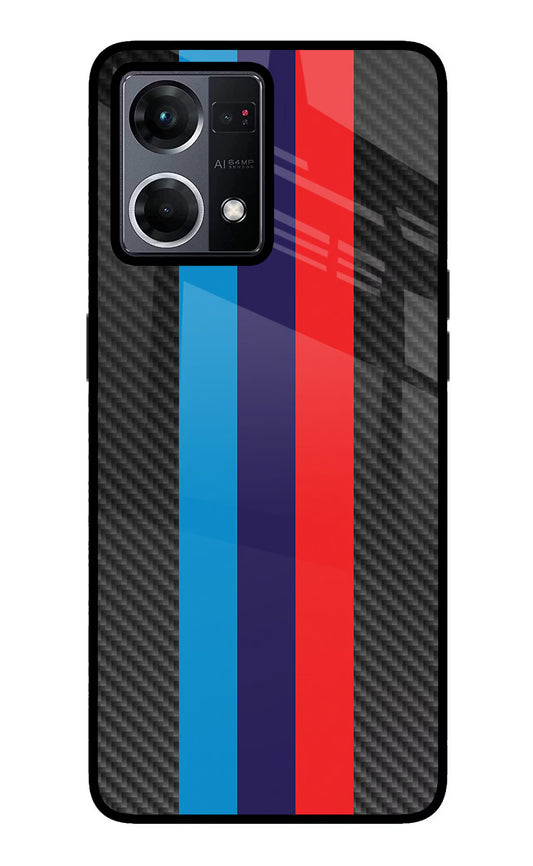 BMW Stripes Pattern Oppo F21 Pro 4G Glass Case