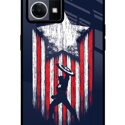 Captain America Marvel Art Oppo F21 Pro 4G Glass Case Back Cover by Casekaro