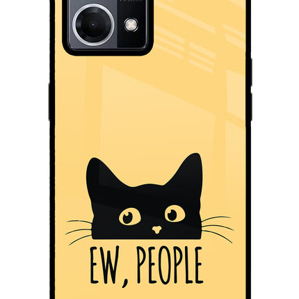 Ew People Catitude Oppo F21 Pro 4G Glass Case Back Cover by Casekaro