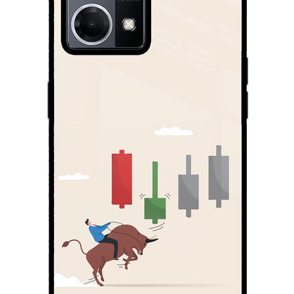 Bull Trading Momentum Oppo F21 Pro 4G Glass Case Back Cover by Casekaro