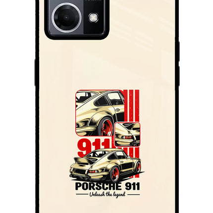 Classic Porsche 911 Oppo F21 Pro 4G Glass Case Back Cover by Casekaro