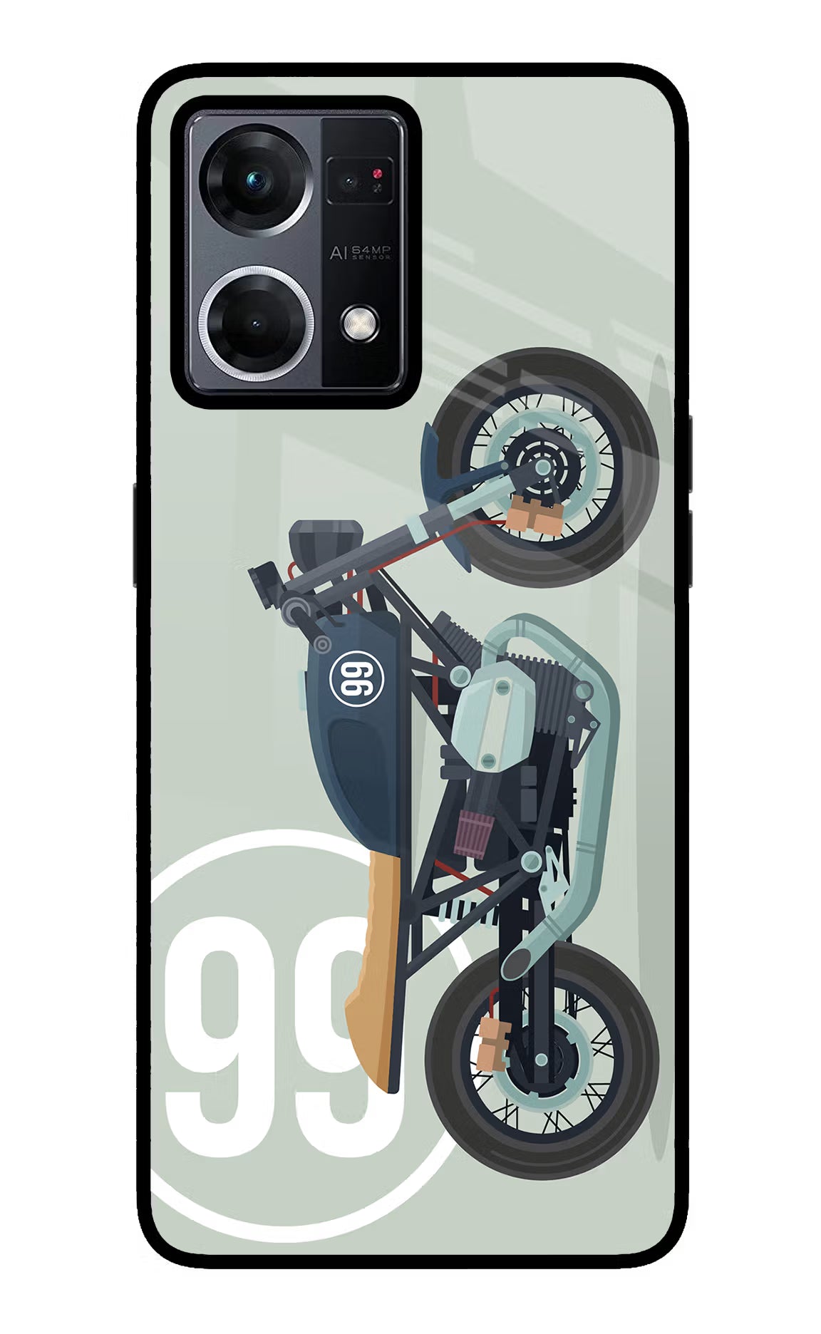 Classic Cafe Racer 99 Oppo F21 Pro 4G Glass Case