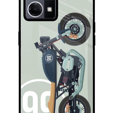 Classic Cafe Racer 99 Oppo F21 Pro 4G Glass Case Back Cover by Casekaro
