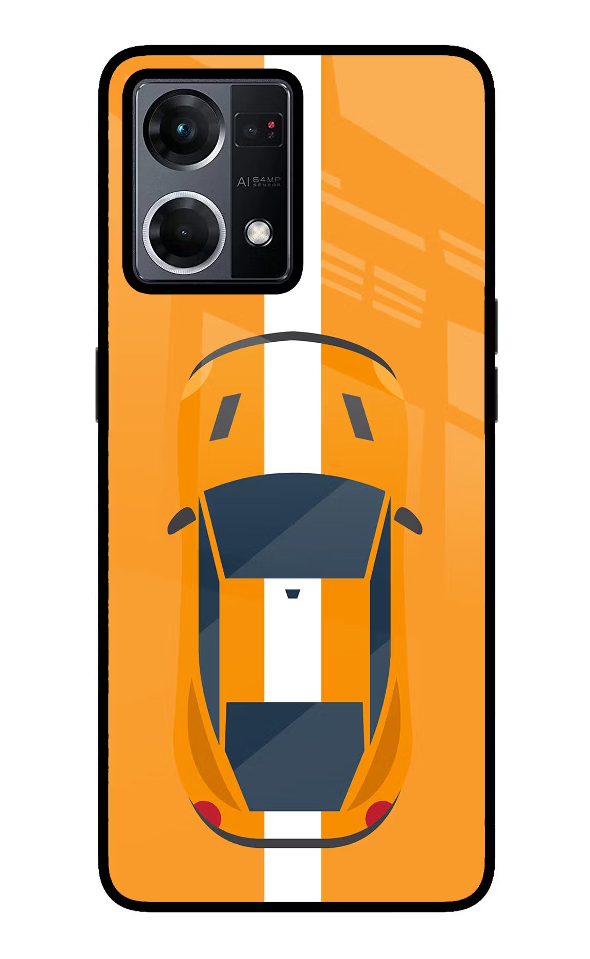 Highway Pursuit Oppo F21 Pro 4G Glass Case Back Cover by Casekaro