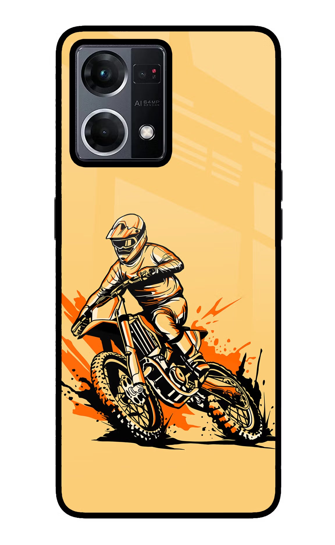 Off-Road Fury Oppo F21 Pro 4G Glass Case Back Cover by Casekaro