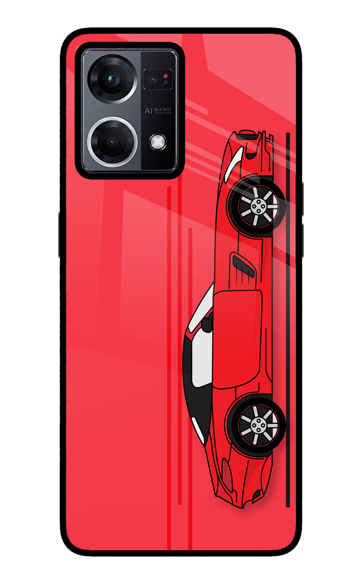 Red Velocity Oppo F21 Pro 4G Glass Case
