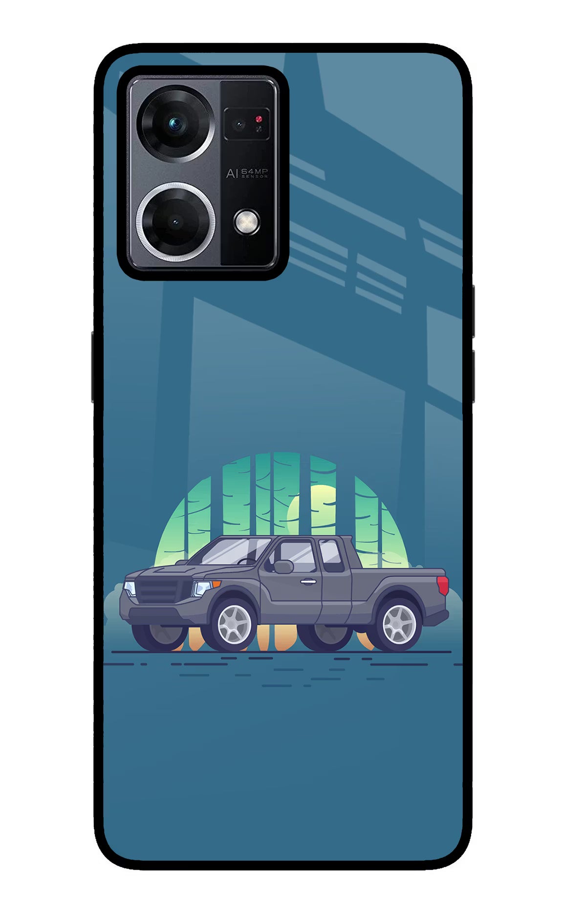 Retro Garage Vibe Oppo F21 Pro 4G Glass Case