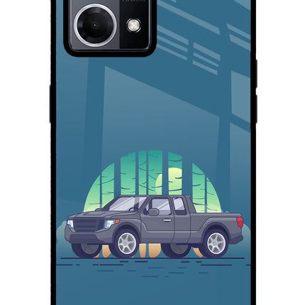 Retro Garage Vibe Oppo F21 Pro 4G Glass Case Back Cover by Casekaro