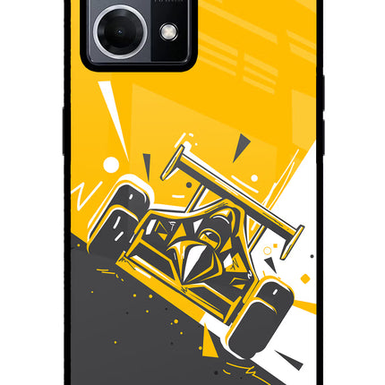 Track King Oppo F21 Pro 4G Glass Case Back Cover by Casekaro