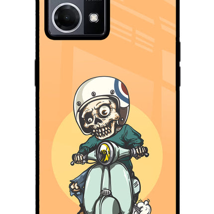Undead Biker Oppo F21 Pro 4G Glass Case Back Cover by Casekaro
