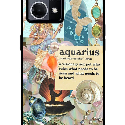 Aquarius Zodiac Oppo F21 Pro 4G Glass Case Back Cover by Casekaro