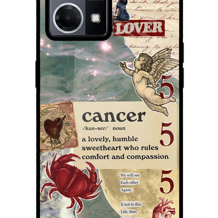 Cancer Zodiac Oppo F21 Pro 4G Glass Case Back Cover by Casekaro