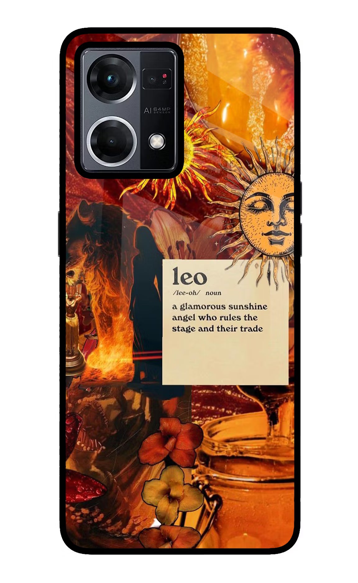 Leo Zodiac Oppo F21 Pro 4G Glass Case