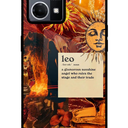 Leo Zodiac Oppo F21 Pro 4G Glass Case Back Cover by Casekaro