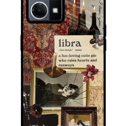 Libra Zodiac Oppo F21 Pro 4G Glass Case Back Cover by Casekaro