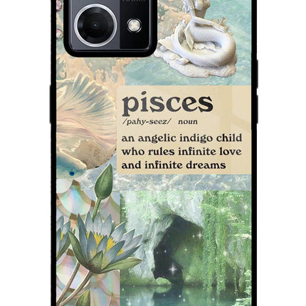 Pisces Zodiac Oppo F21 Pro 4G Glass Case Back Cover by Casekaro