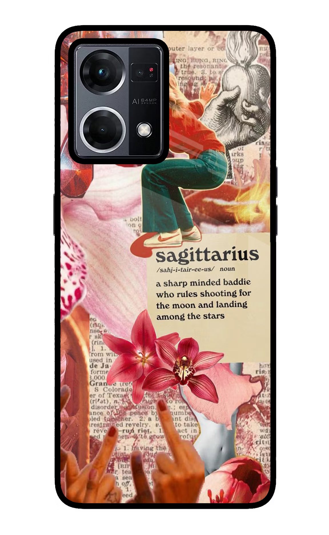 Sagittarius Zodiac Oppo F21 Pro 4G Glass Case Back Cover by Casekaro