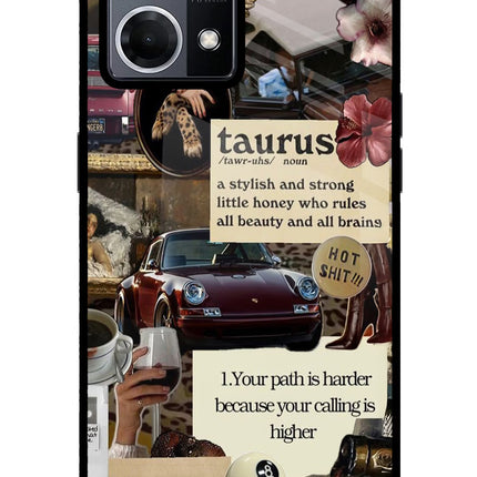 Taurus Zodiac Oppo F21 Pro 4G Glass Case Back Cover by Casekaro