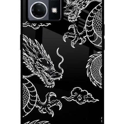 Twin Dragons Oppo F21 Pro 4G Glass Case Back Cover by Casekaro