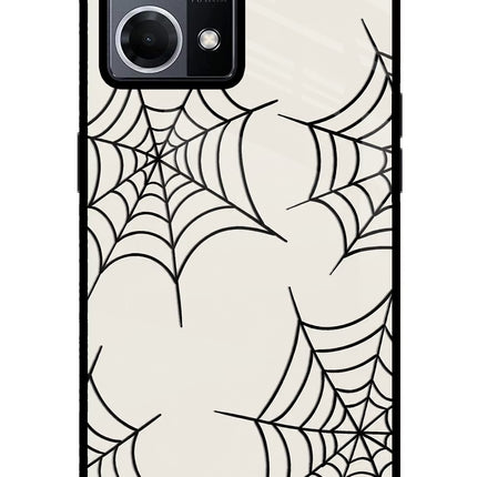 Spider Web Oppo F21 Pro 4G Glass Case Back Cover by Casekaro