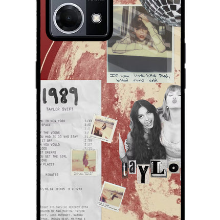 Taylor Swift Oppo F21 Pro 4G Glass Case Back Cover by Casekaro