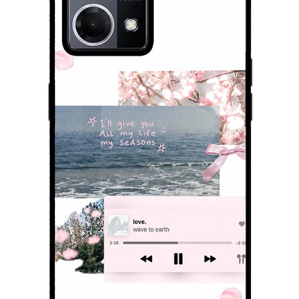 Wave to earth Oppo F21 Pro 4G Glass Case Back Cover by Casekaro