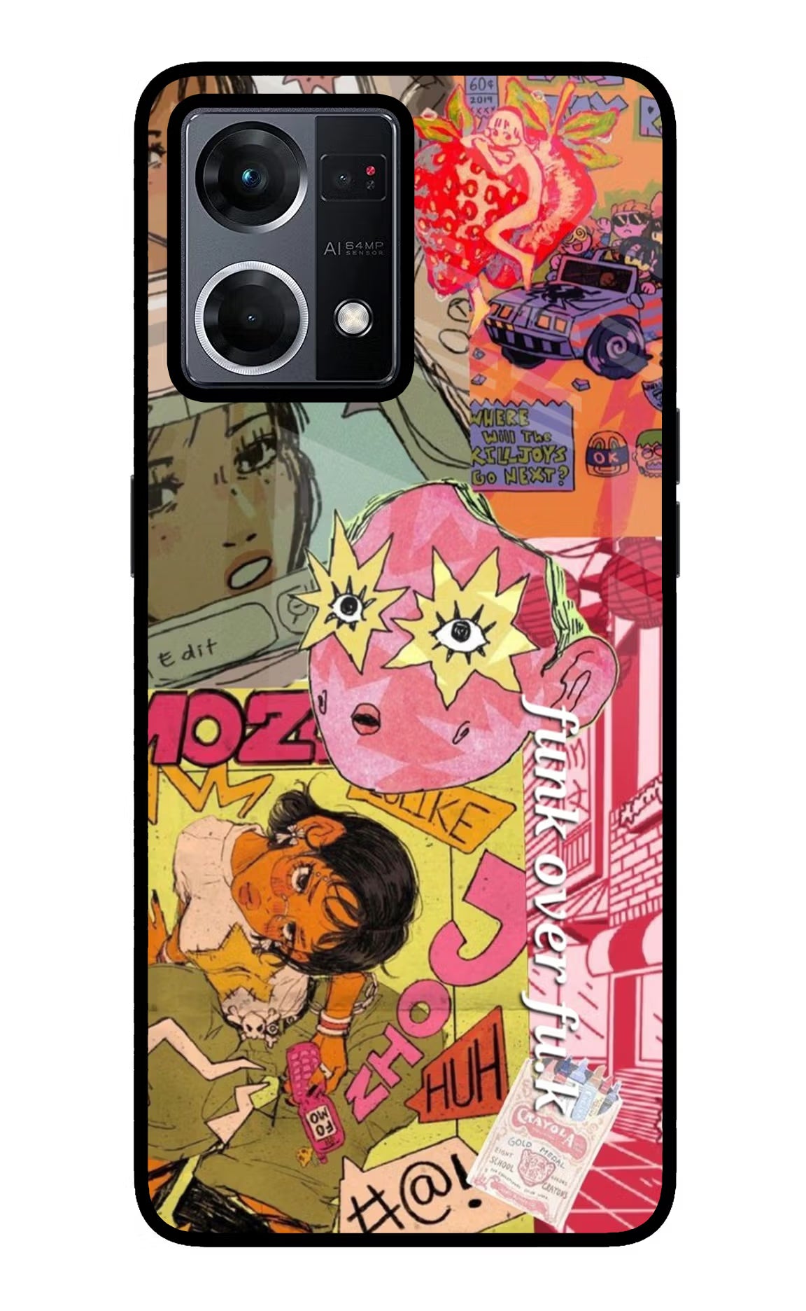 Funkover Oppo F21 Pro 4G Glass Case Back Cover by Casekaro
