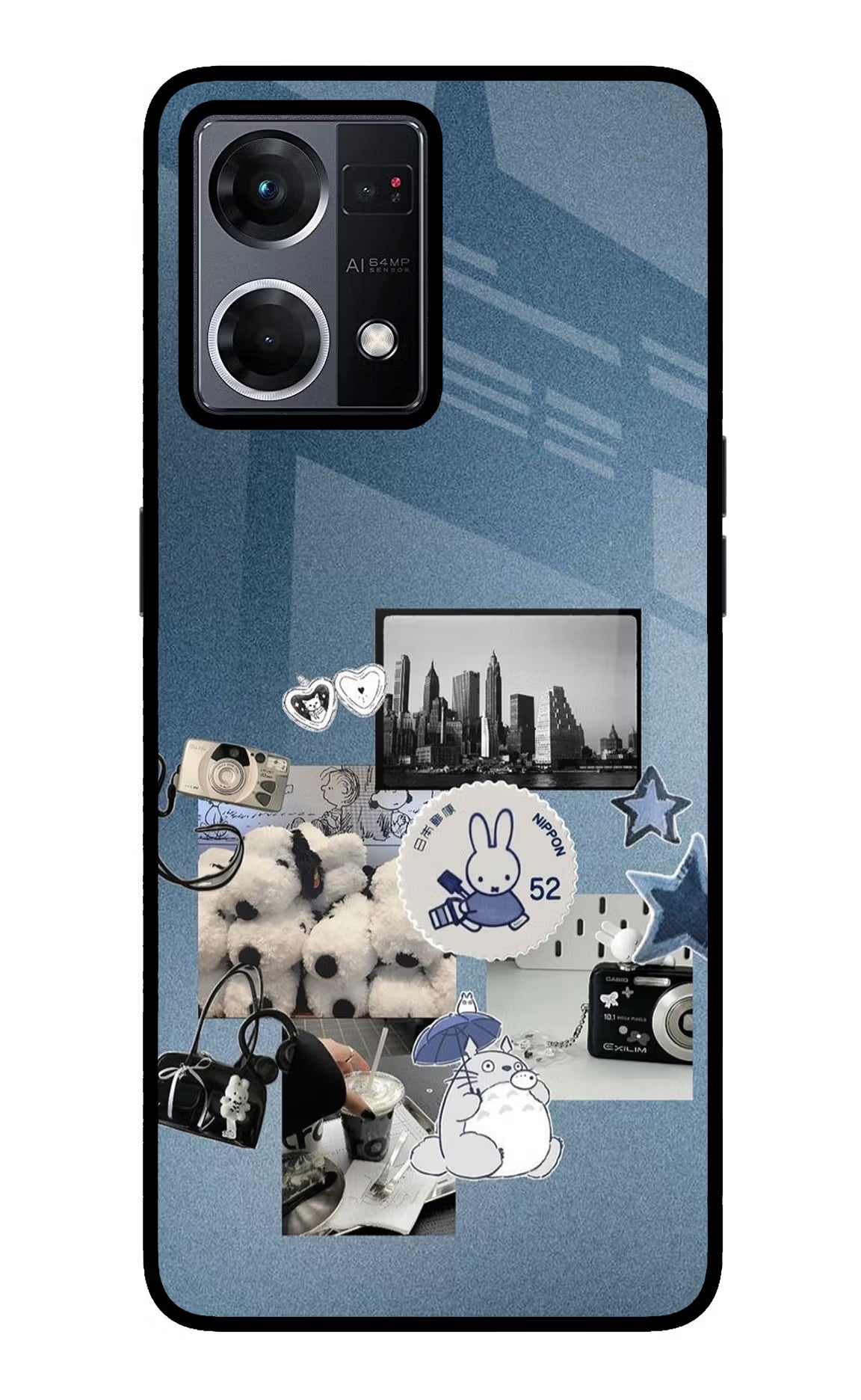 Miffy Oppo F21 Pro 4G Glass Case Back Cover by Casekaro