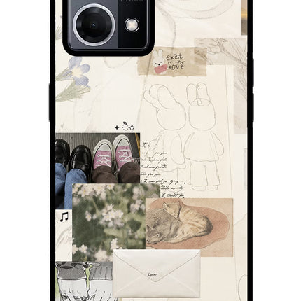 Soft Aesthetic Oppo F21 Pro 4G Glass Case Back Cover by Casekaro