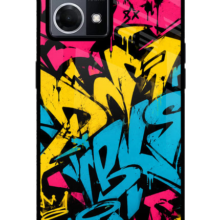 Graffiti Vibe Oppo F21 Pro 4G Glass Case Back Cover by Casekaro