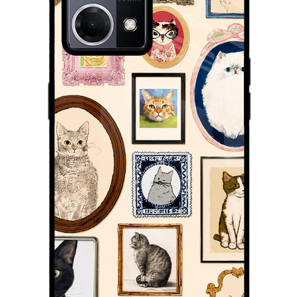 Mirror Cats Oppo F21 Pro 4G Glass Case Back Cover by Casekaro