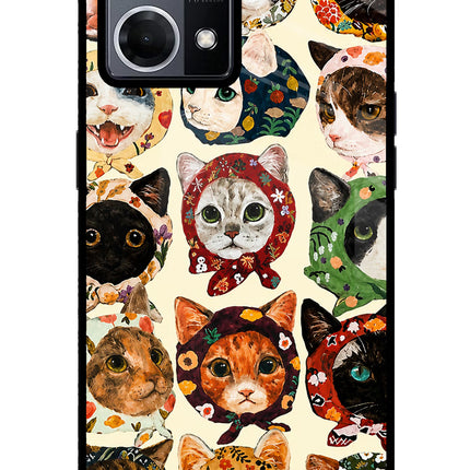 Cool Cat Oppo F21 Pro 4G Glass Case Back Cover by Casekaro