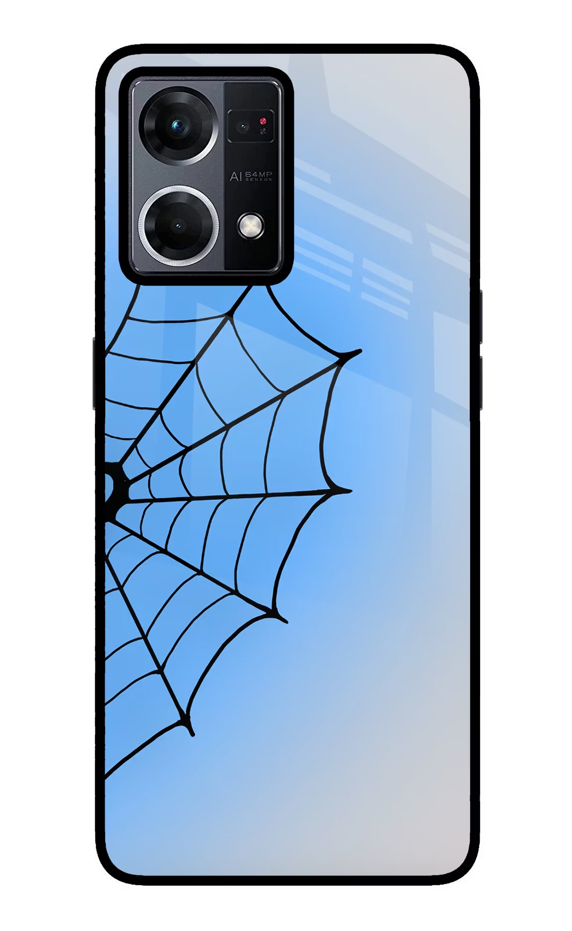 Blue Web Oppo F21 Pro 4G Glass Case