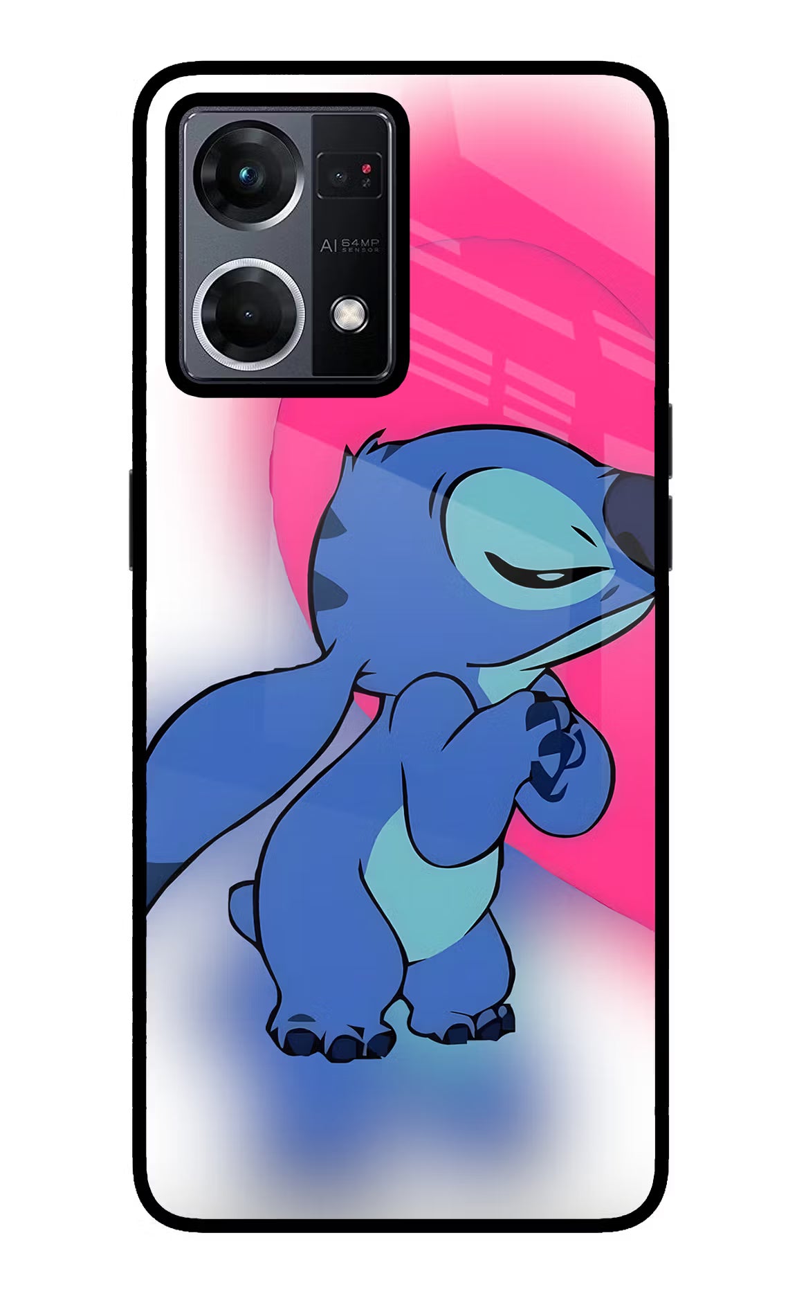 Stitch Hug Oppo F21 Pro 4G Glass Case