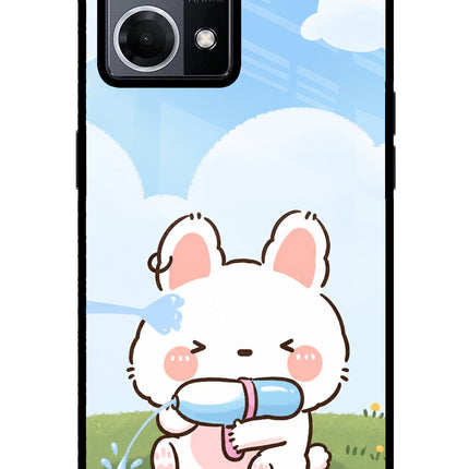 Bunny Treat Oppo F21 Pro 4G Glass Case Back Cover by Casekaro