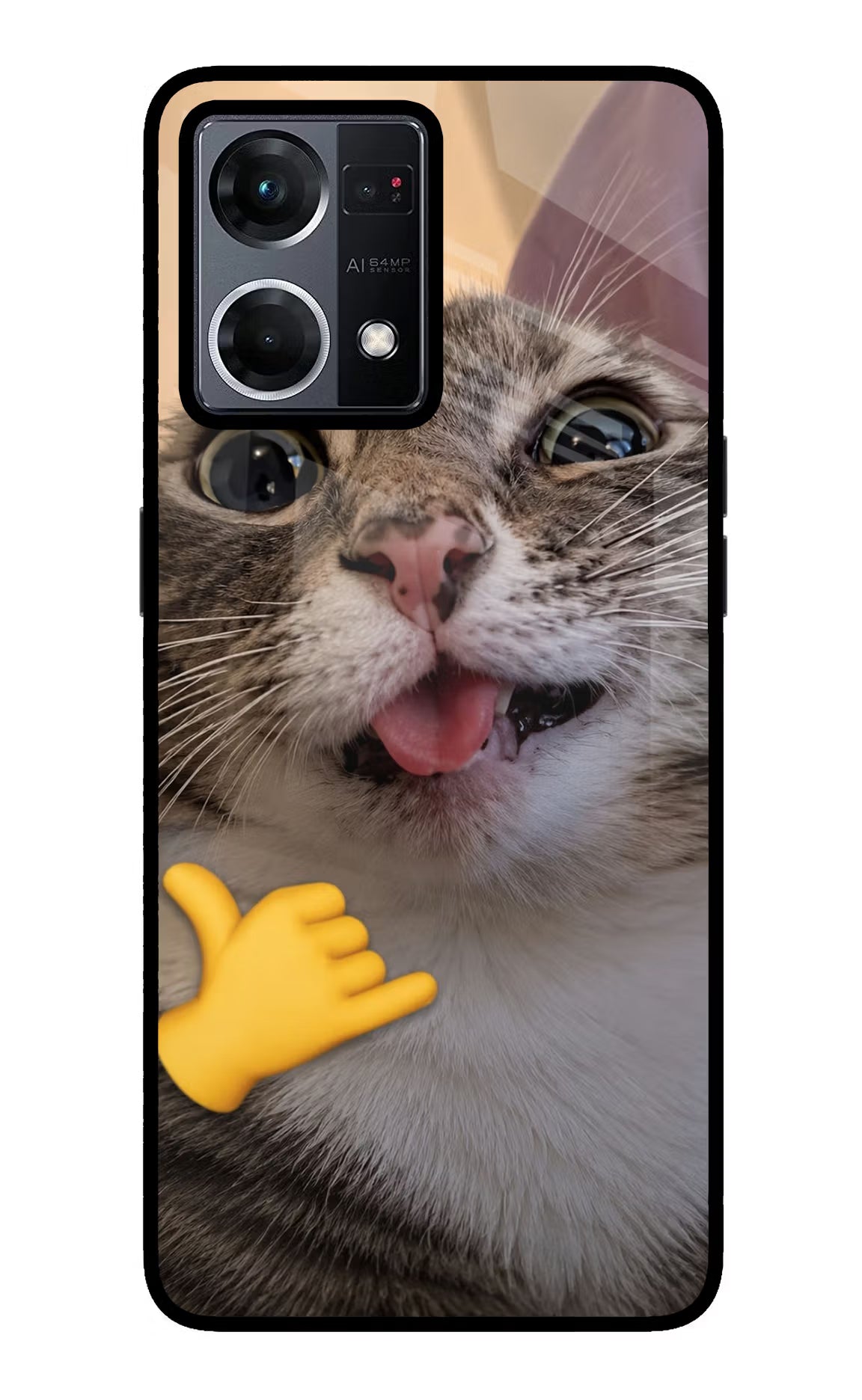 Silly Cat Call Oppo F21 Pro 4G Glass Case