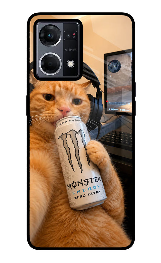 Gamer Cat Energy Oppo F21 Pro 4G Glass Case