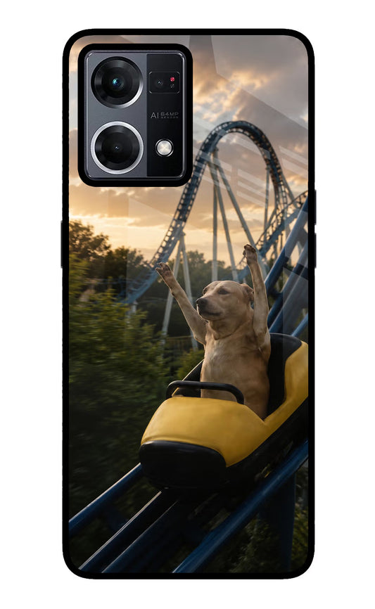 Rollercoaster Dog Oppo F21 Pro 4G Glass Case