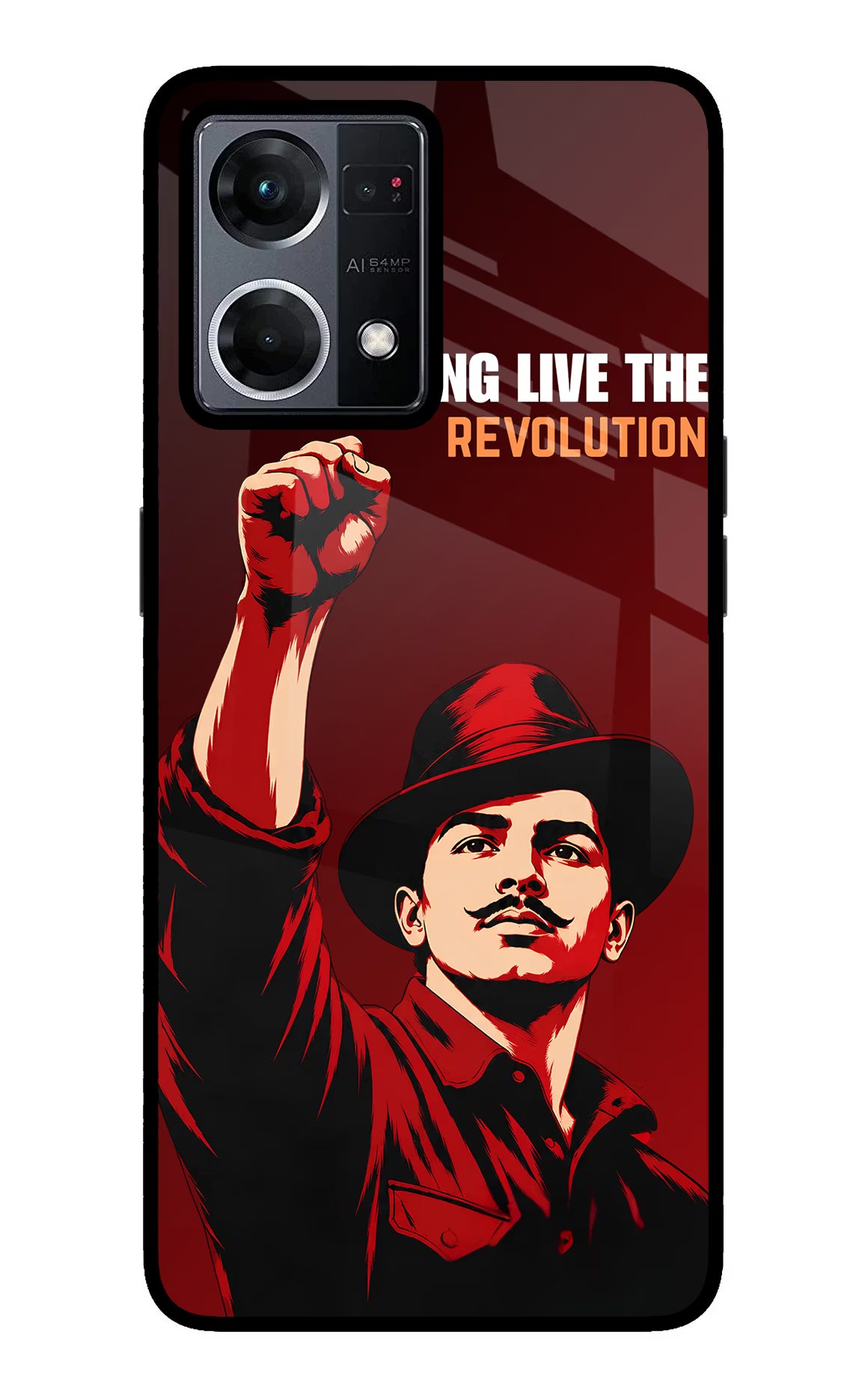 Bhagat Singh Revolution Oppo F21 Pro 4G Glass Case