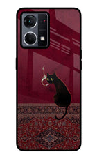 Midnight Cat Oppo F21 Pro 4G Glass Case