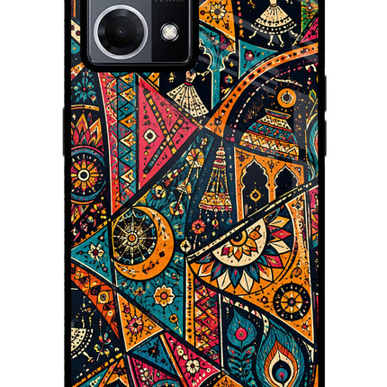 Folk Print Oppo F21 Pro 4G Glass Case
