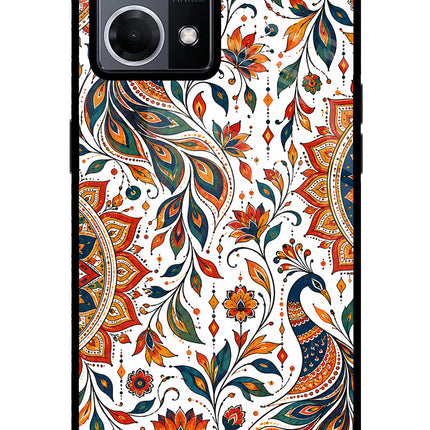 White Mayura Oppo F21 Pro 4G Glass Case