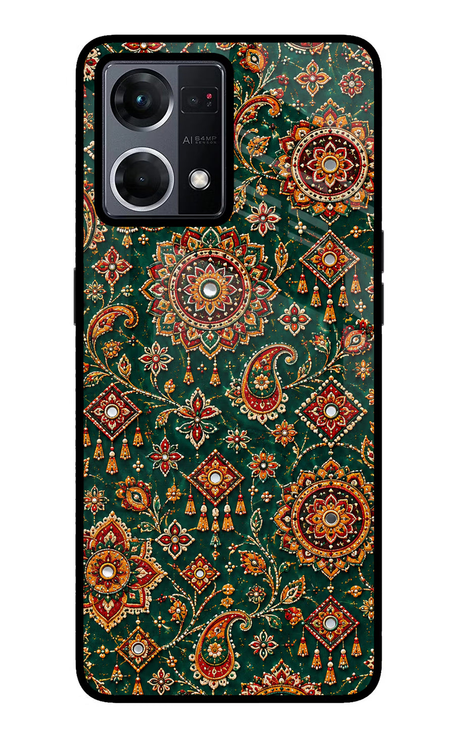 Green Pataka Oppo F21 Pro 4G Back Cover, Glass case