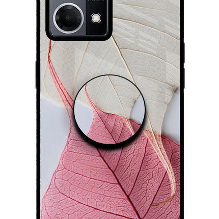 White Pink Leaf Oppo F21 Pro 4G Pop Case by Casekaro