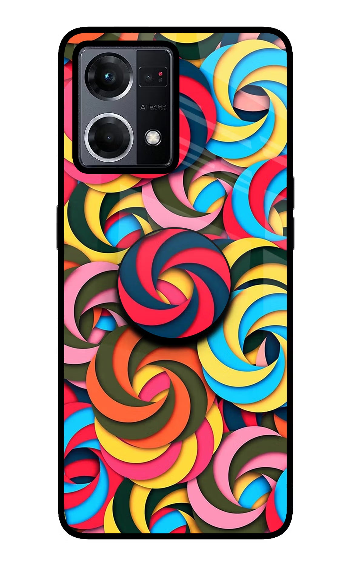 Spiral Pattern Oppo F21 Pro 4G Pop Case by Casekaro
