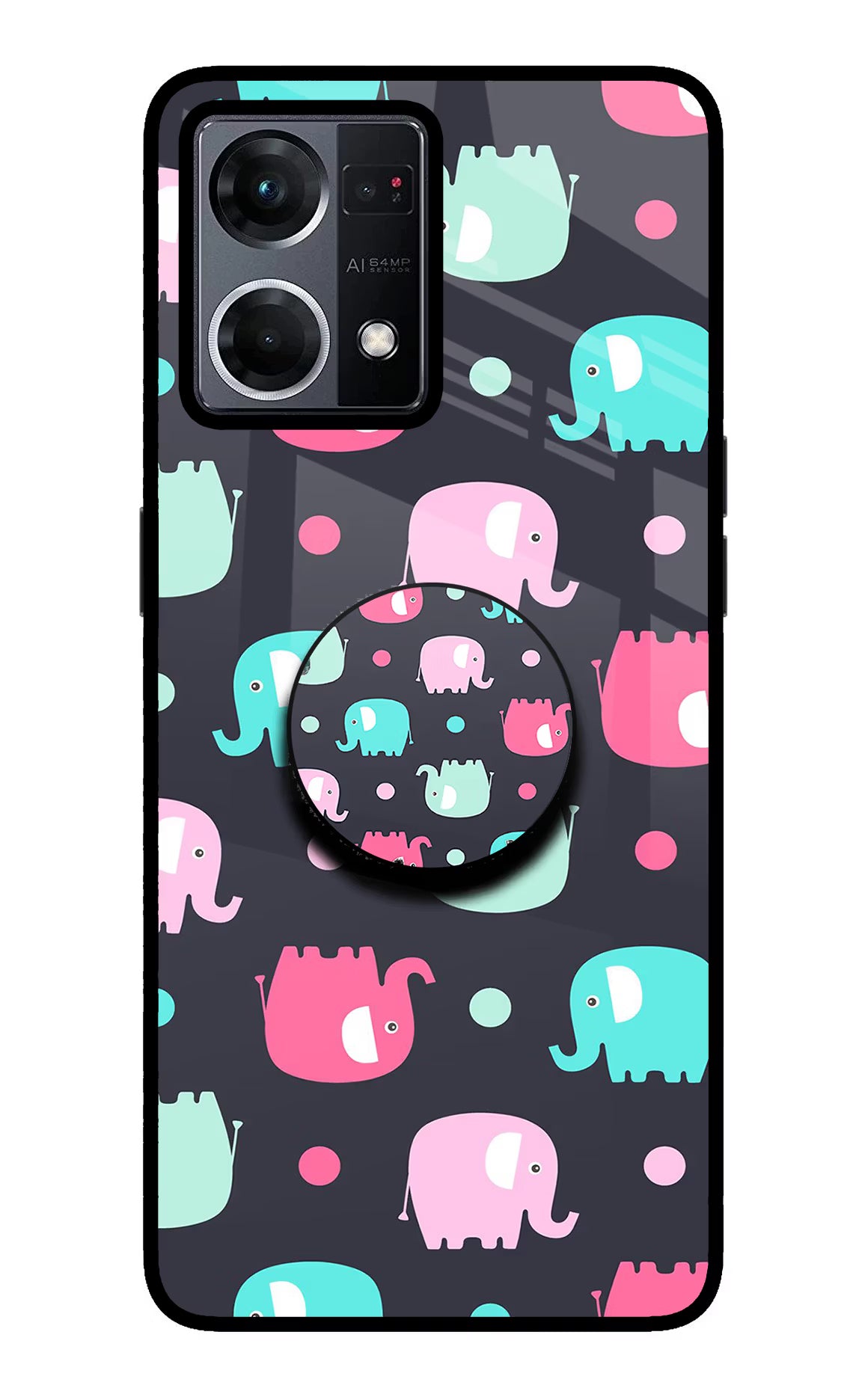 Baby Elephants Oppo F21 Pro 4G Pop Case by Casekaro