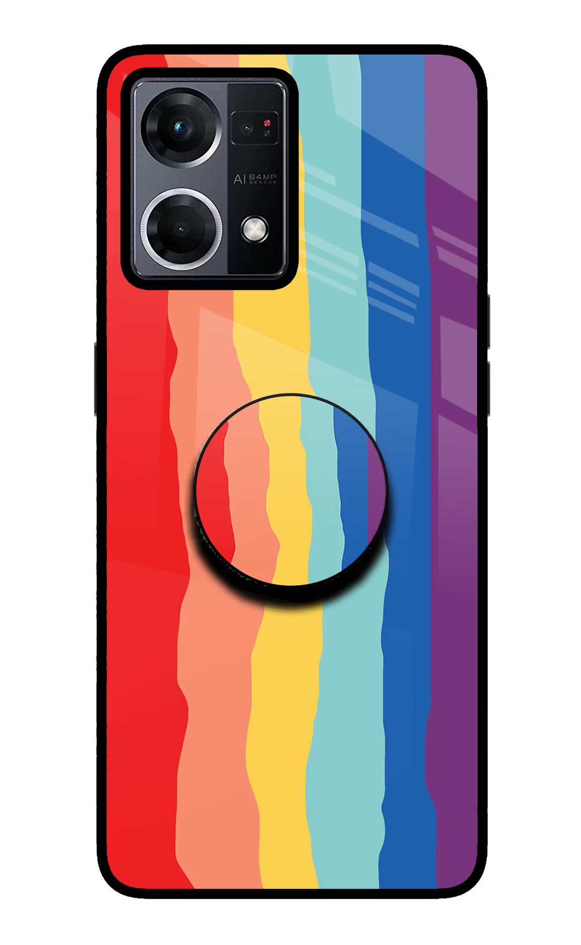 Rainbow Oppo F21 Pro 4G Pop Case by Casekaro
