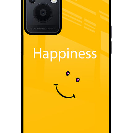 Happiness With Smiley Oppo F21 Pro 5G Glass Case Back Cover by Casekaro