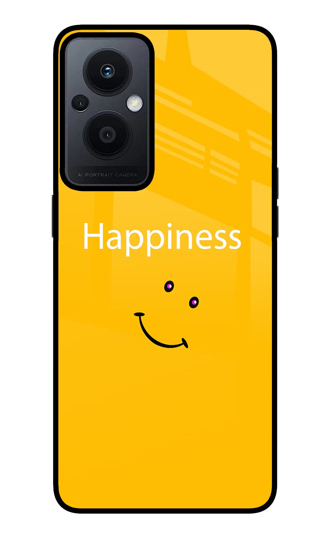 Happiness With Smiley Oppo F21 Pro 5G Glass Case Back Cover by Casekaro