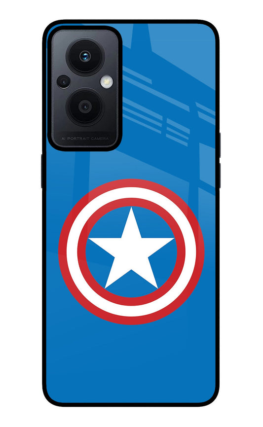 Captain America Logo Oppo F21 Pro 5G Glass Case